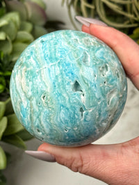 Blue Aragonite Sphere - #4