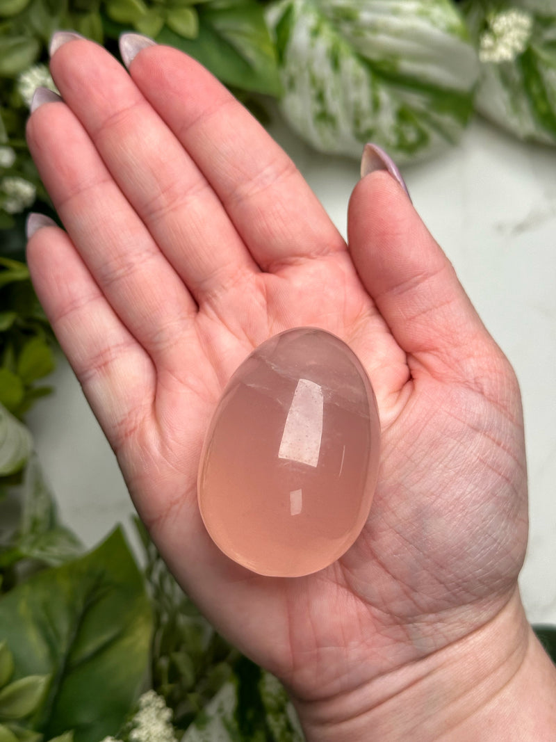 Star Rose Quartz Egg - #1