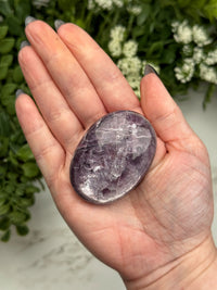 Gem Lepidolite Palmstone - #11
