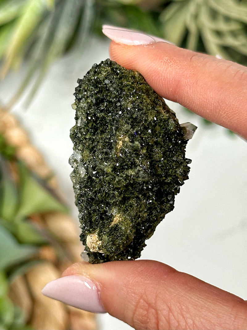 Raw Fairy Forrest Epidote on Quartz - #2