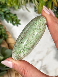 Diopside in Quartz Palmstone - #3