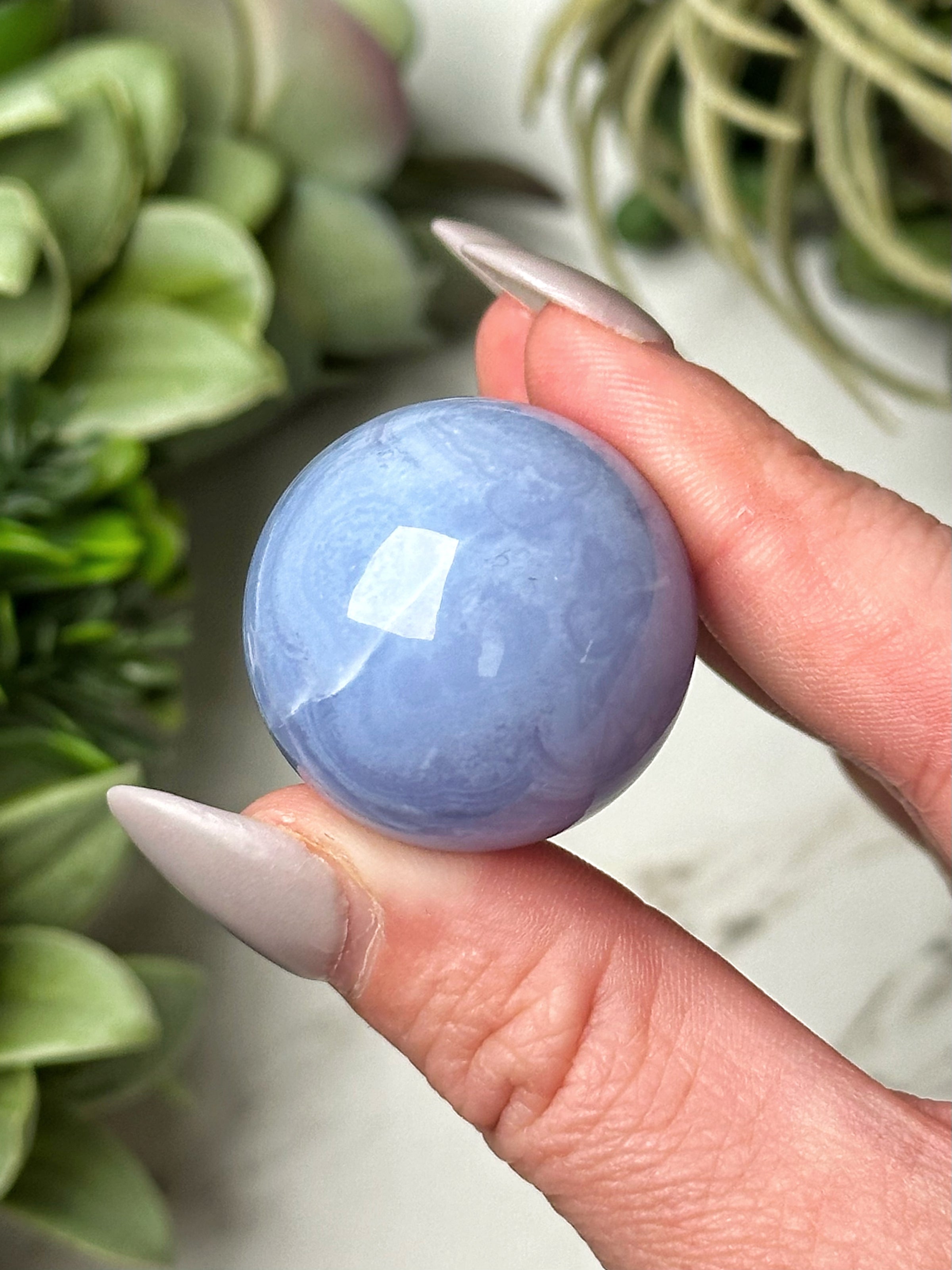 Blue Lace Agate Sphere - #11