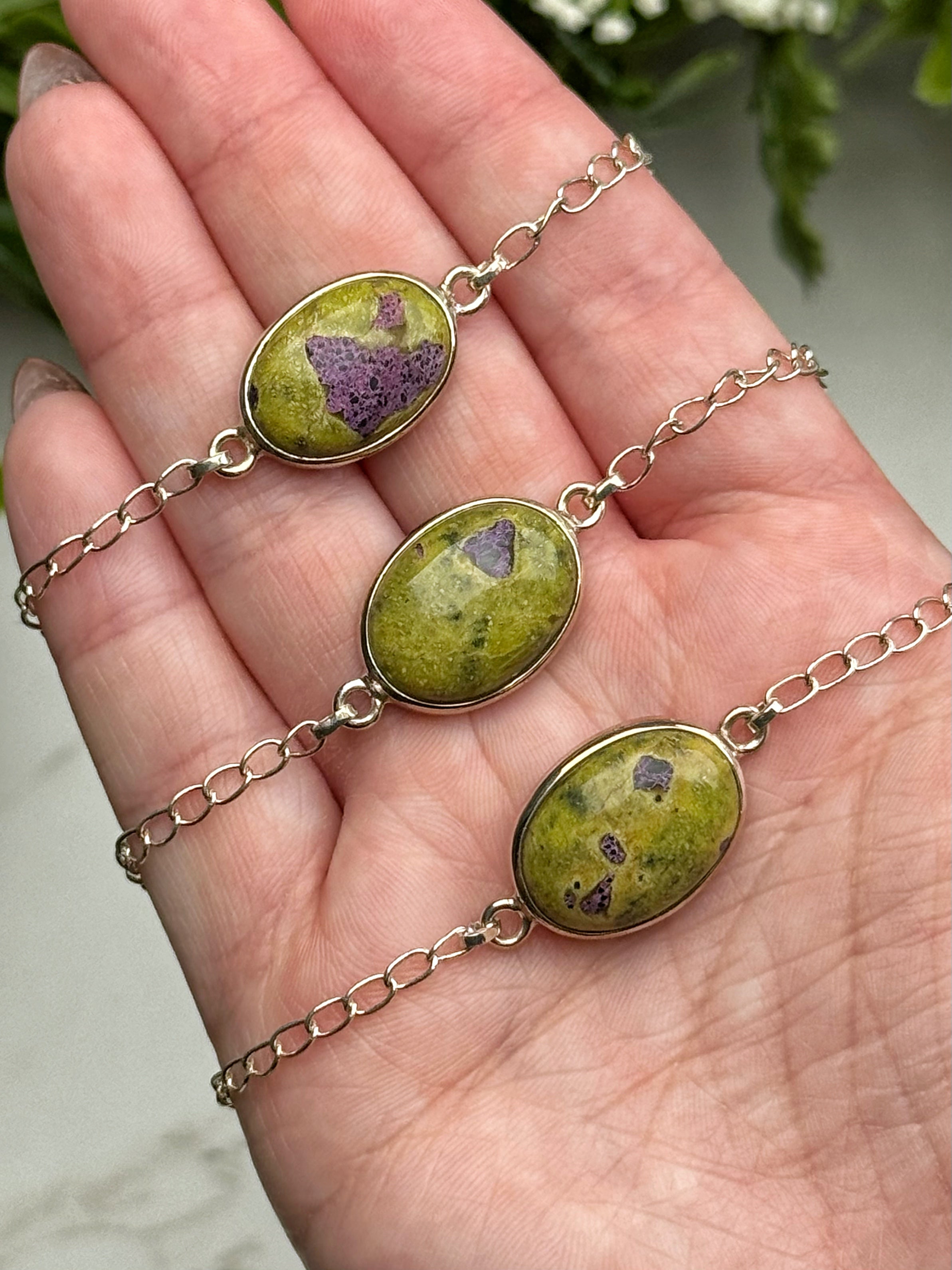 Atlantisite Bracelets - Heart, Third-Eye & Crown Chakras - No. 66