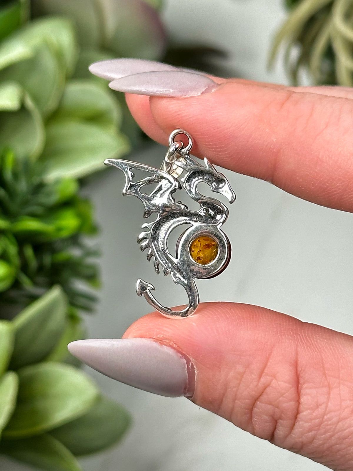 Amber Dragon Pendant -#2