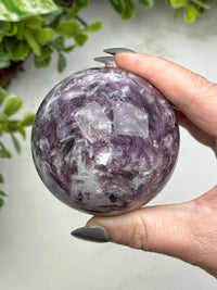 Gem Lepidolite Sphere - #16