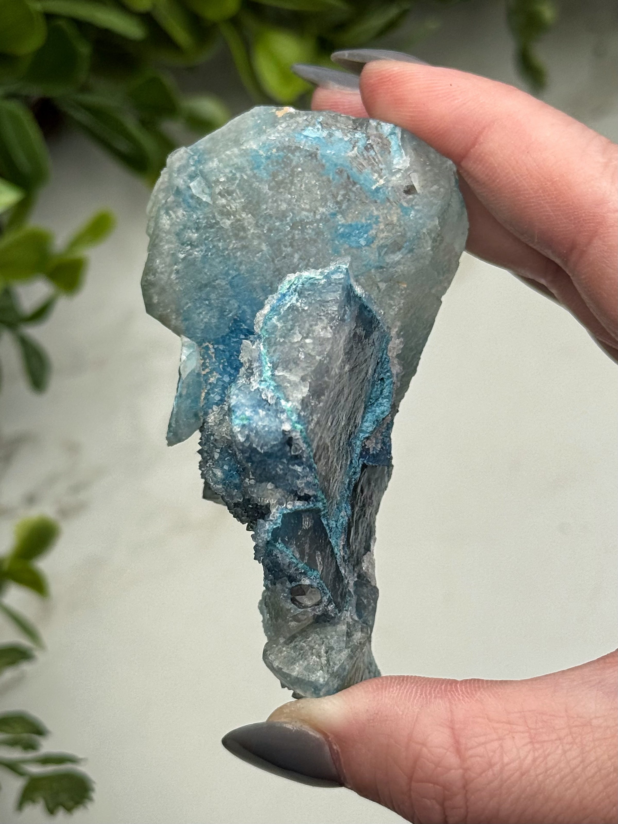 Shattuckite with Quartz - #11