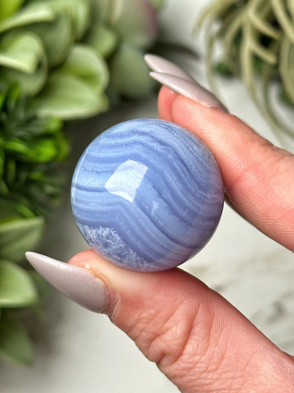 Blue Lace Agate Sphere - #9