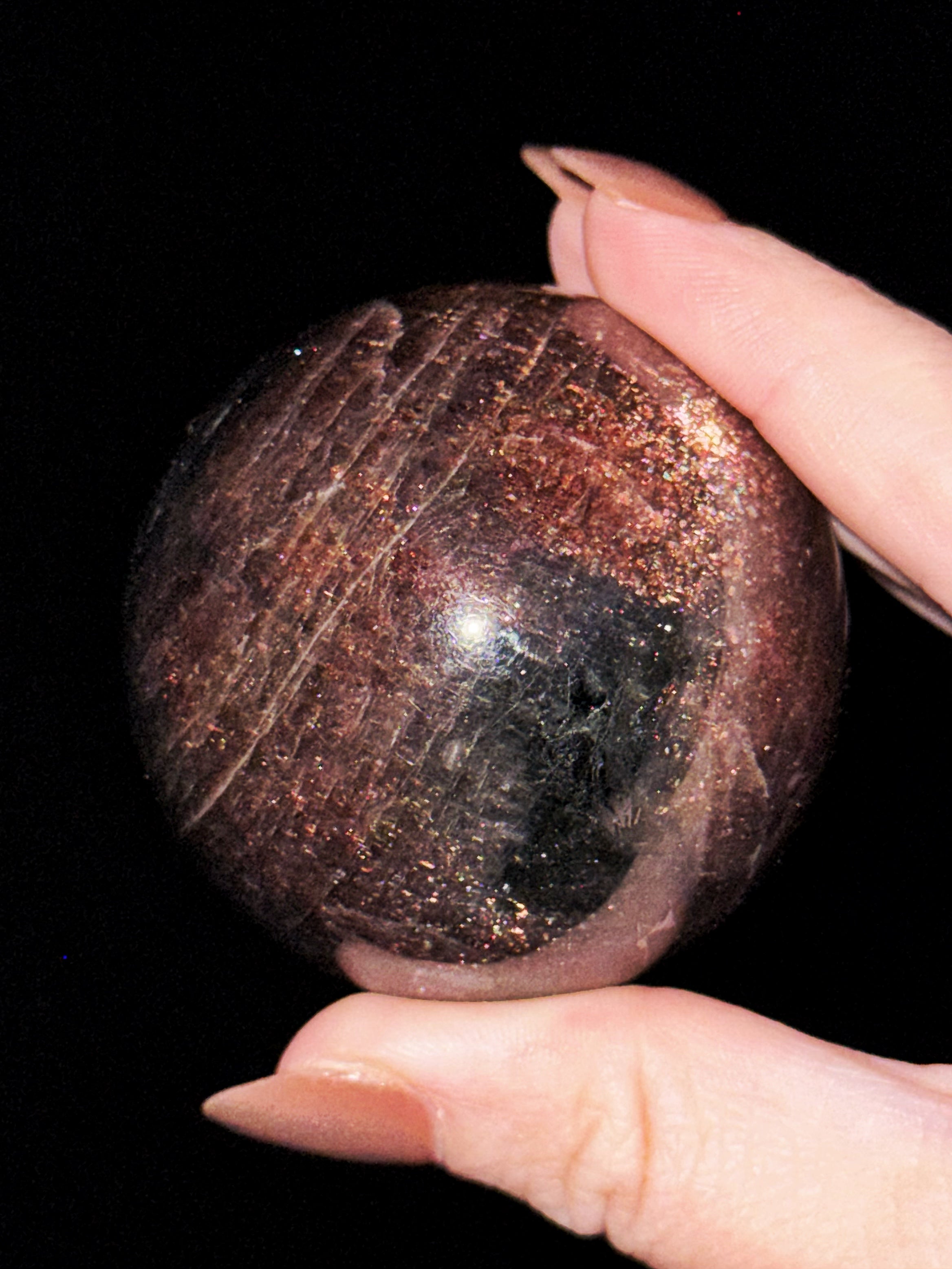 Iolite with Sunstone Sphere - #10