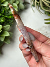 Crazy Lace Agate Amethyst Feather - #10