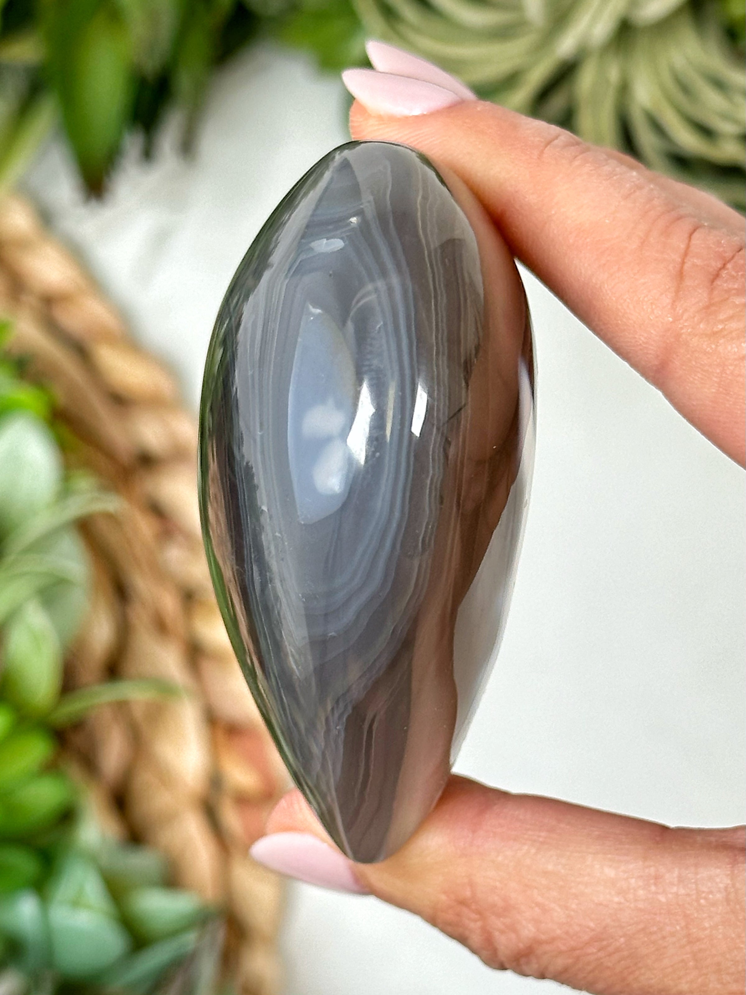 Orca Agate Heart - #1