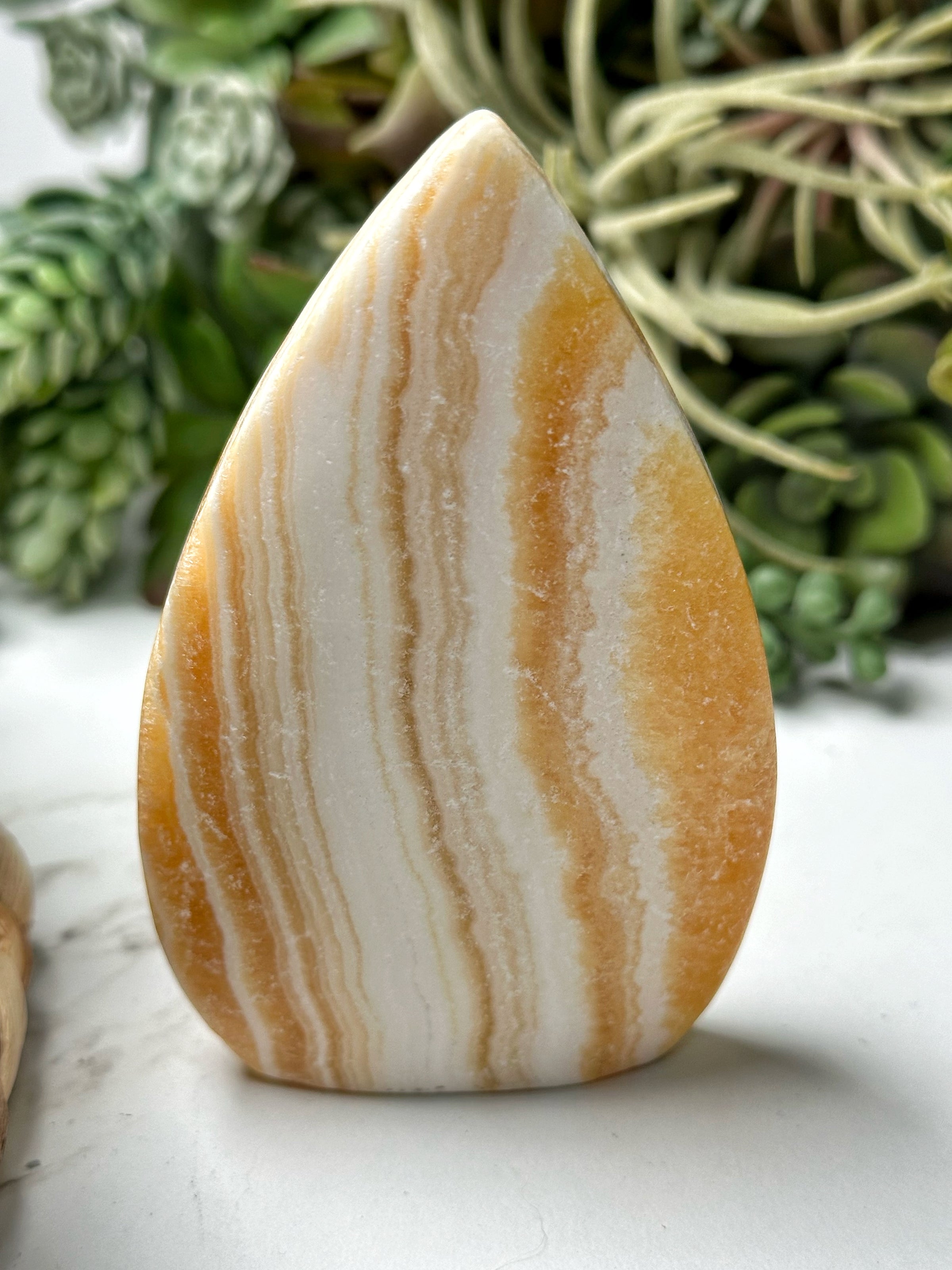 Orange Calcite Flame - #3
