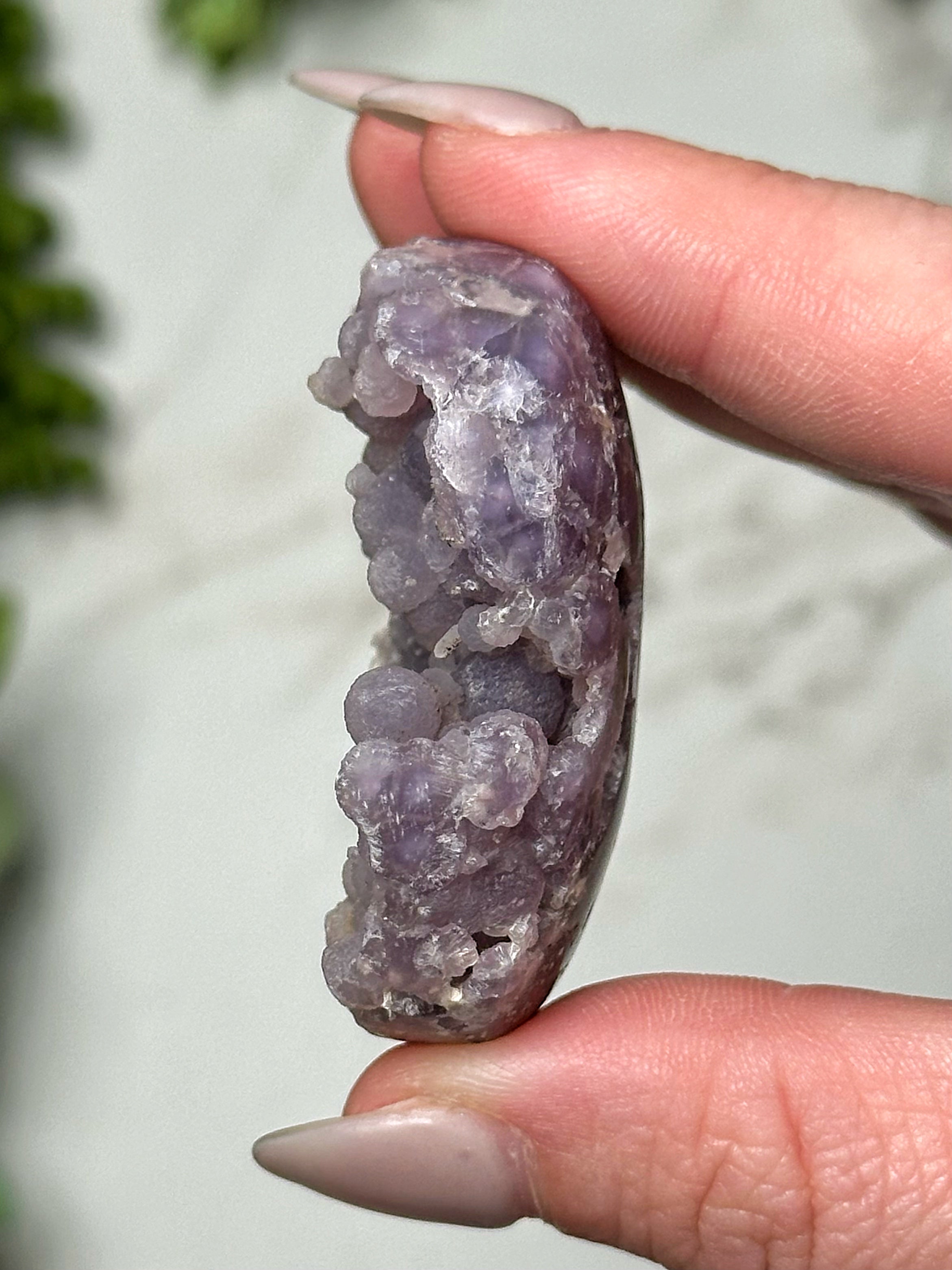 Grape Agate Palmstone - #13