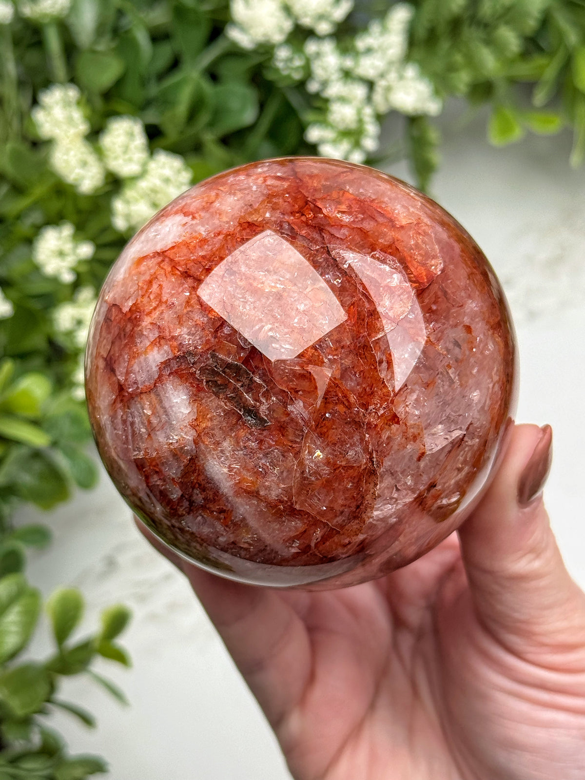 Fire Quartz Sphere - #15