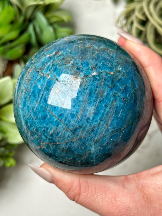 Blue Apatite Sphere - #8