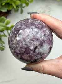 Gem Lepidolite Sphere - #16