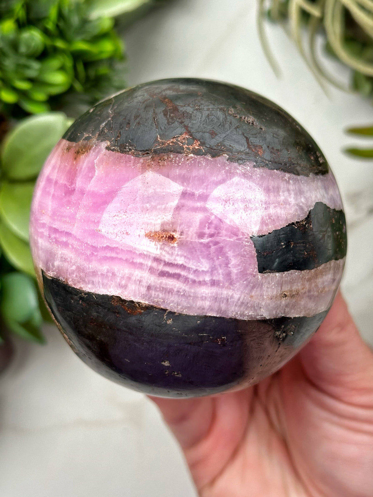 Pink Aragonite Sphere - #5