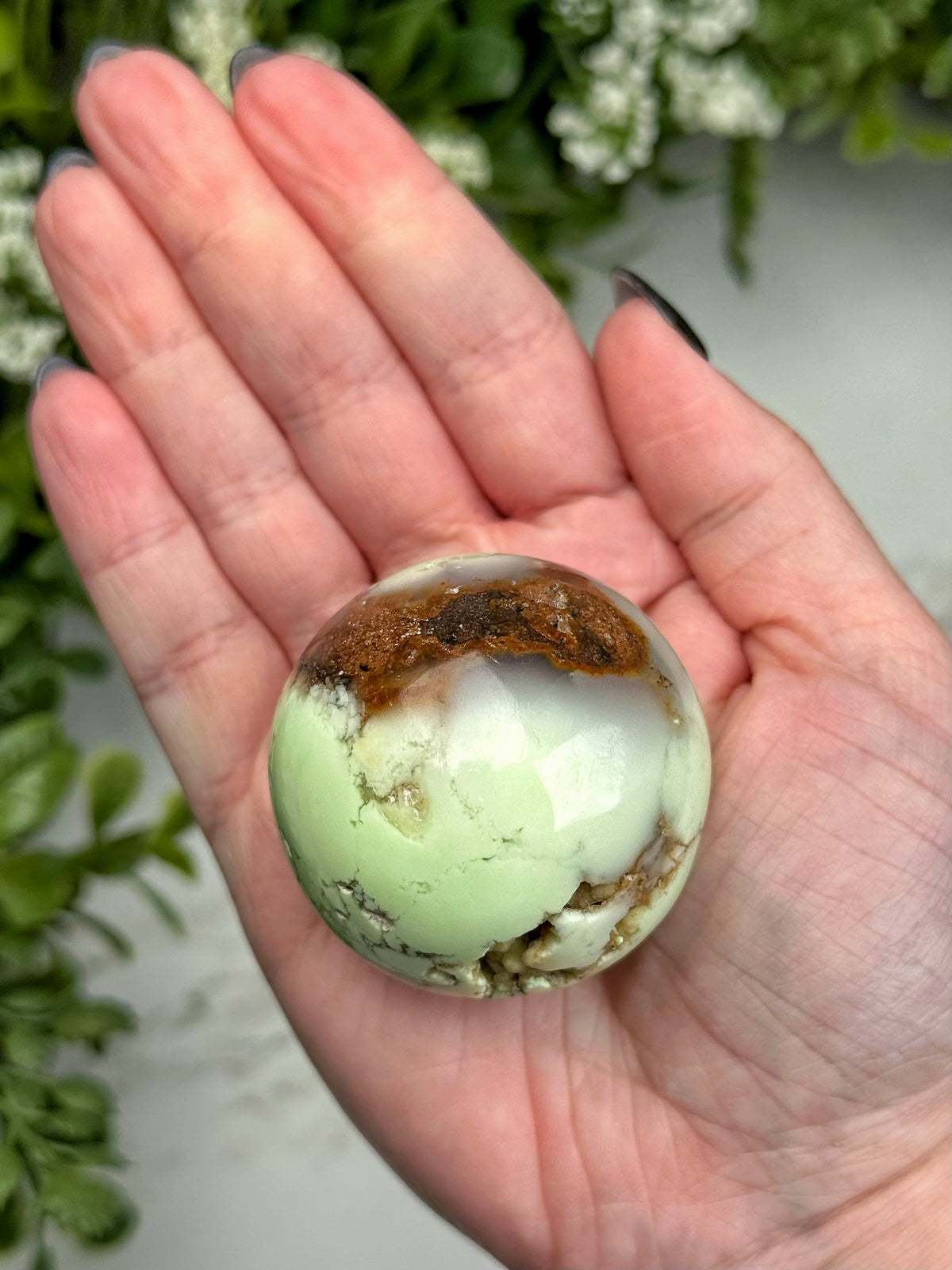Chrysoprase Sphere - #1