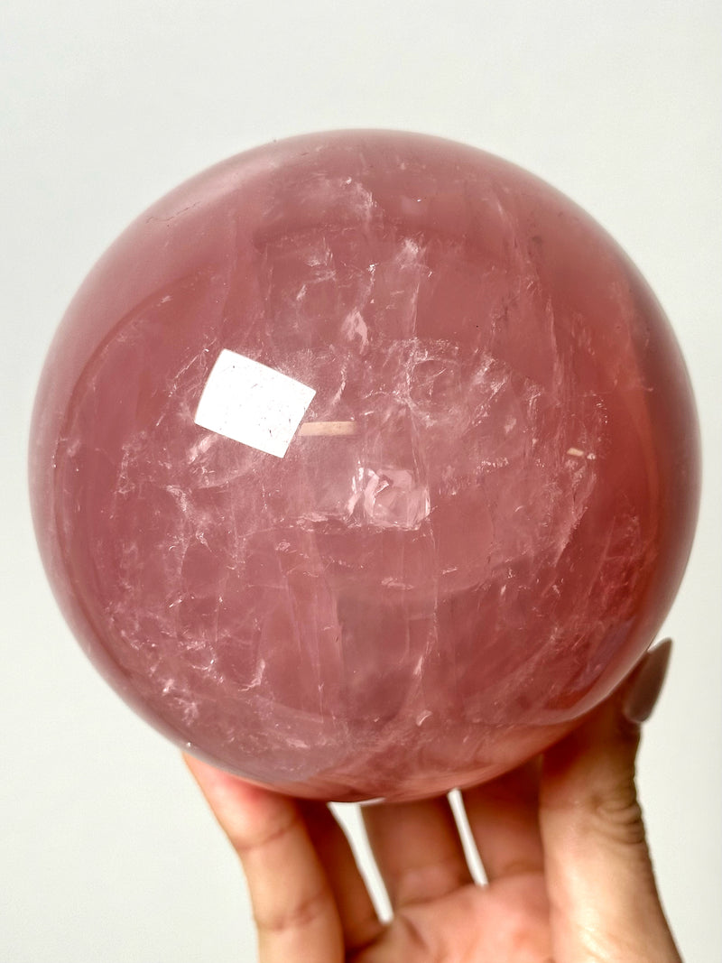 Six Star Rose Quartz Sphere - #1