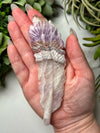 Crazy Lace Agate Amethyst Feather - #12