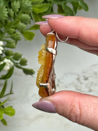 Amber Dragon Pendant - #1