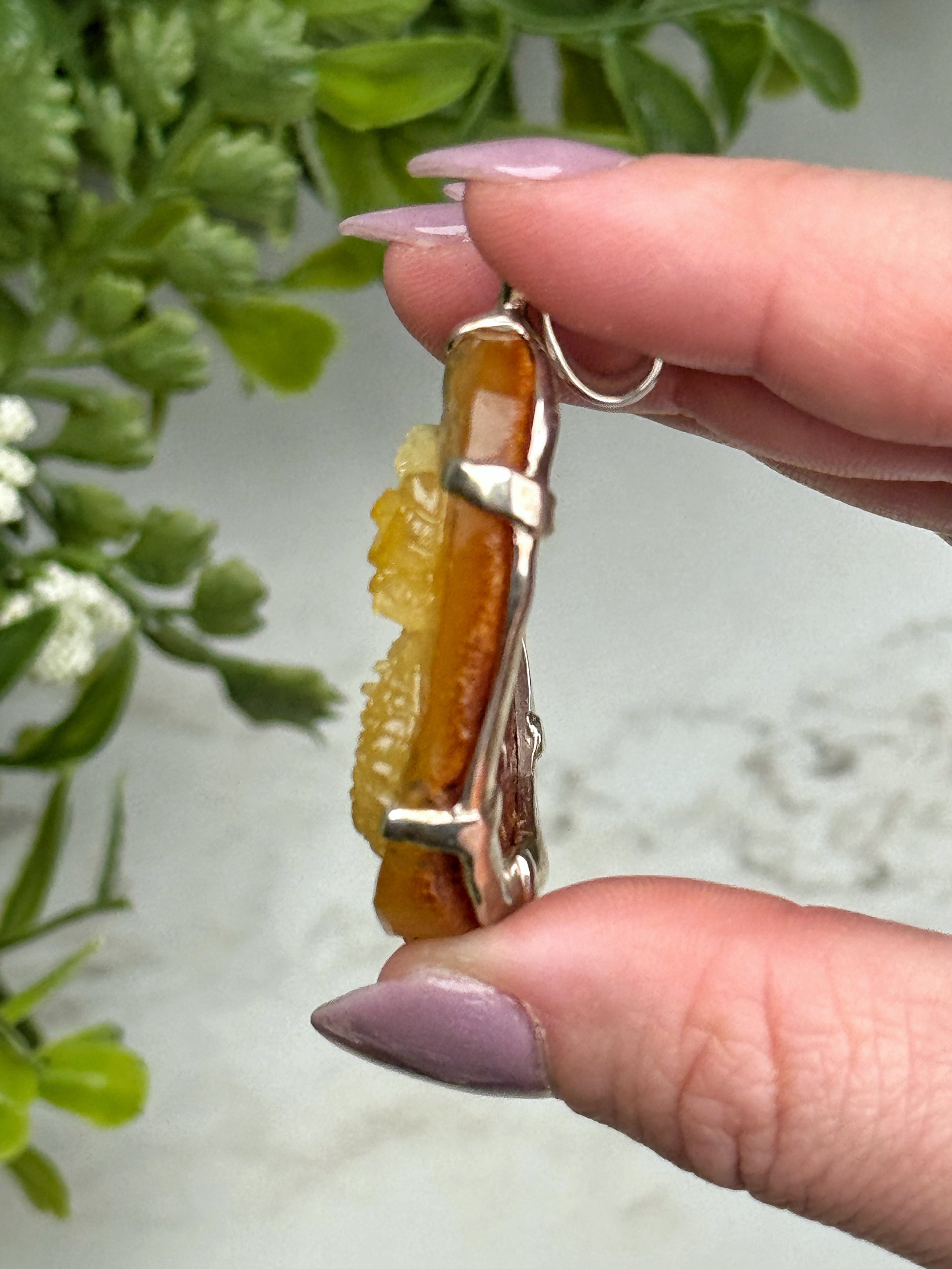 Amber Dragon Pendant - #1