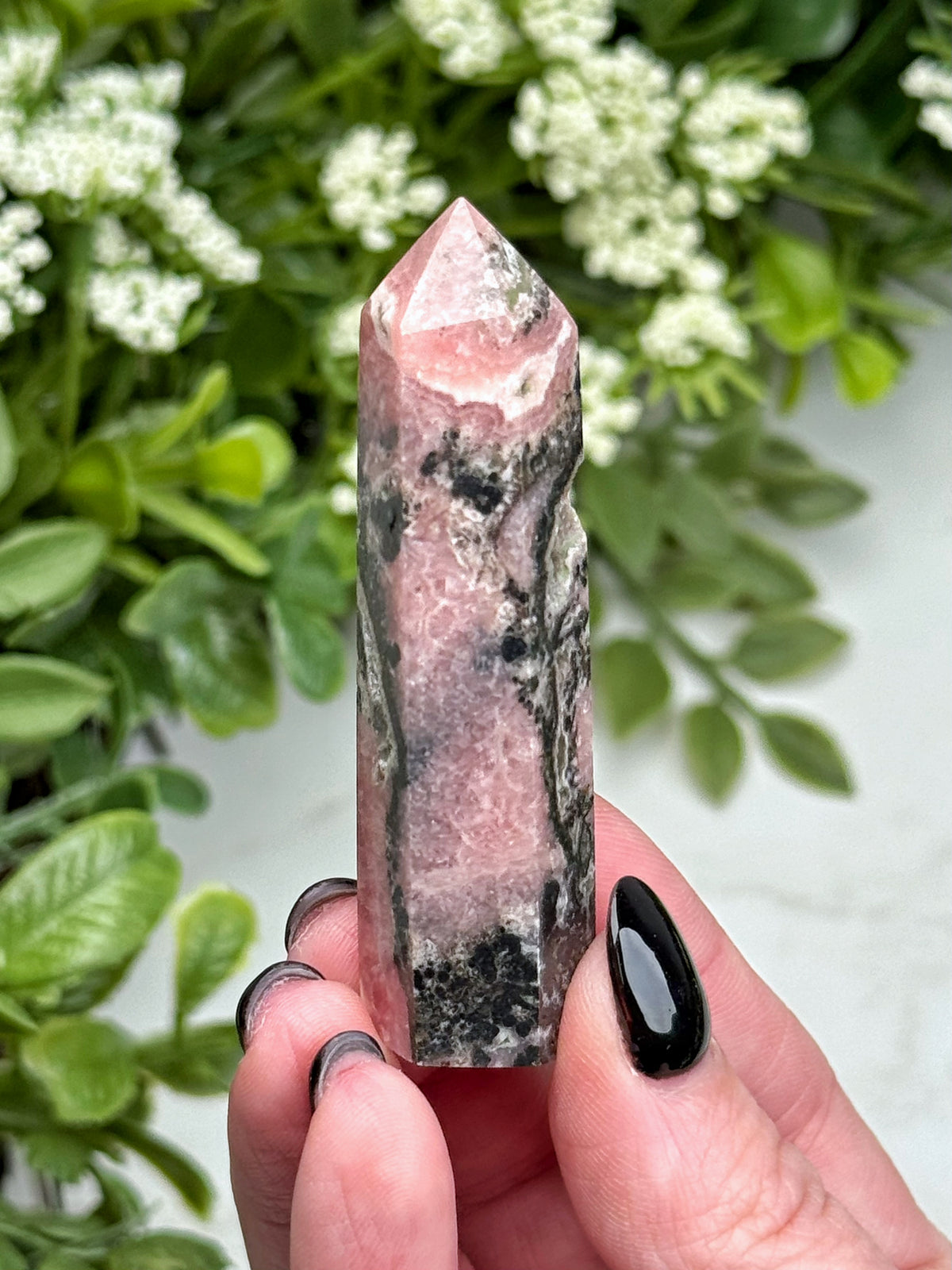 Rhodochrosite Point - #7