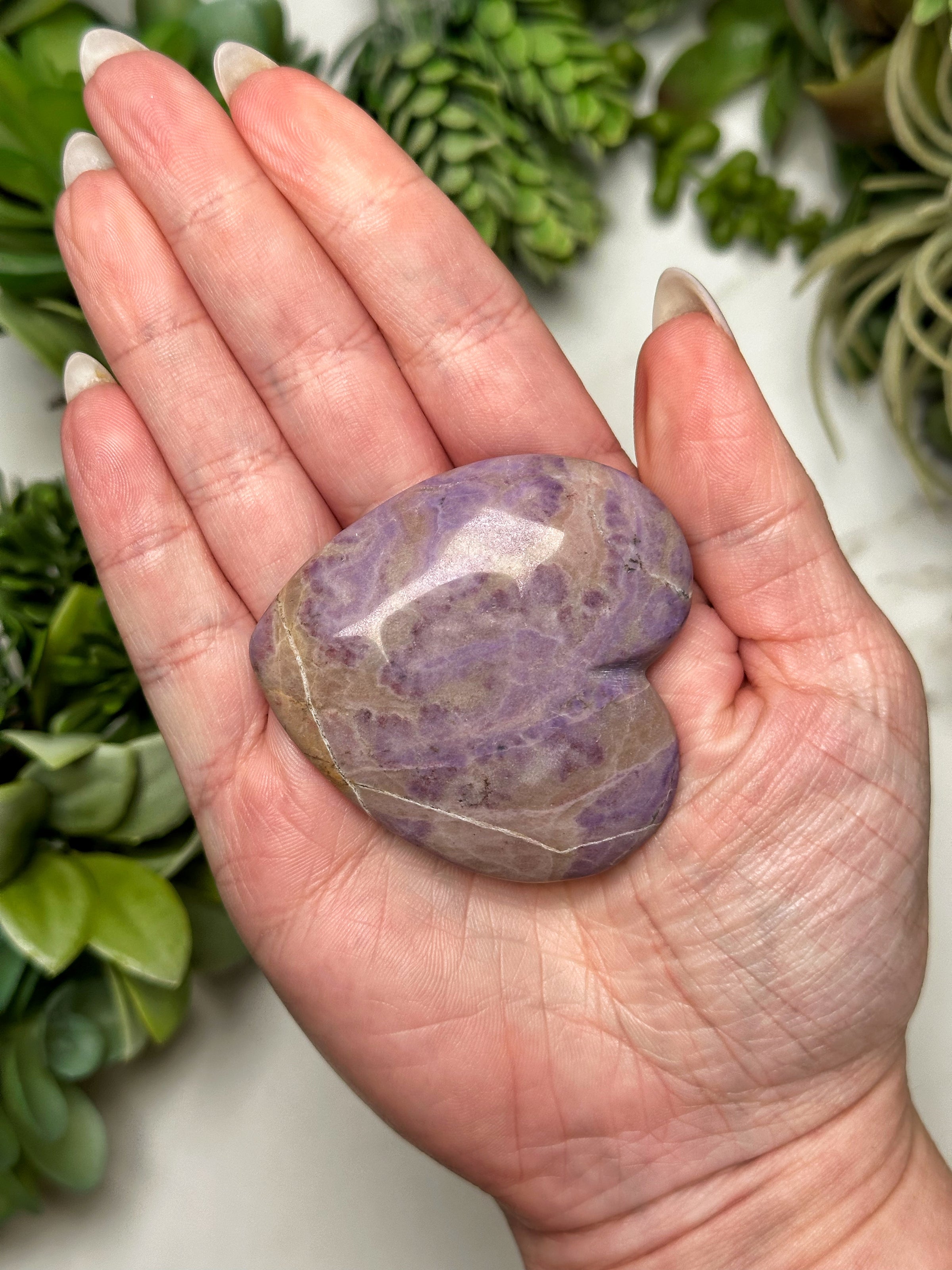 Lavender Jade Heart - #14