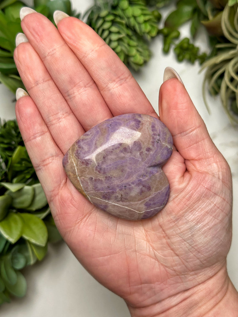Lavender Jade Heart - #14