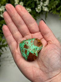 Green Smithsonite Heart - #13