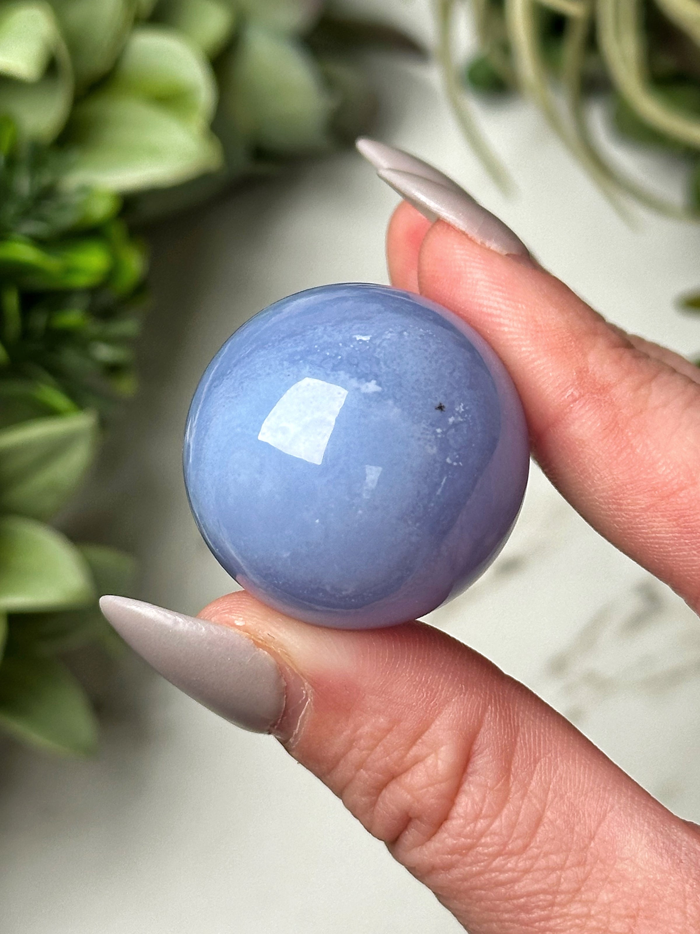 Blue Lace Agate Sphere - #12