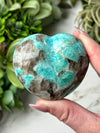 Smoky Amazonite Heart - #17
