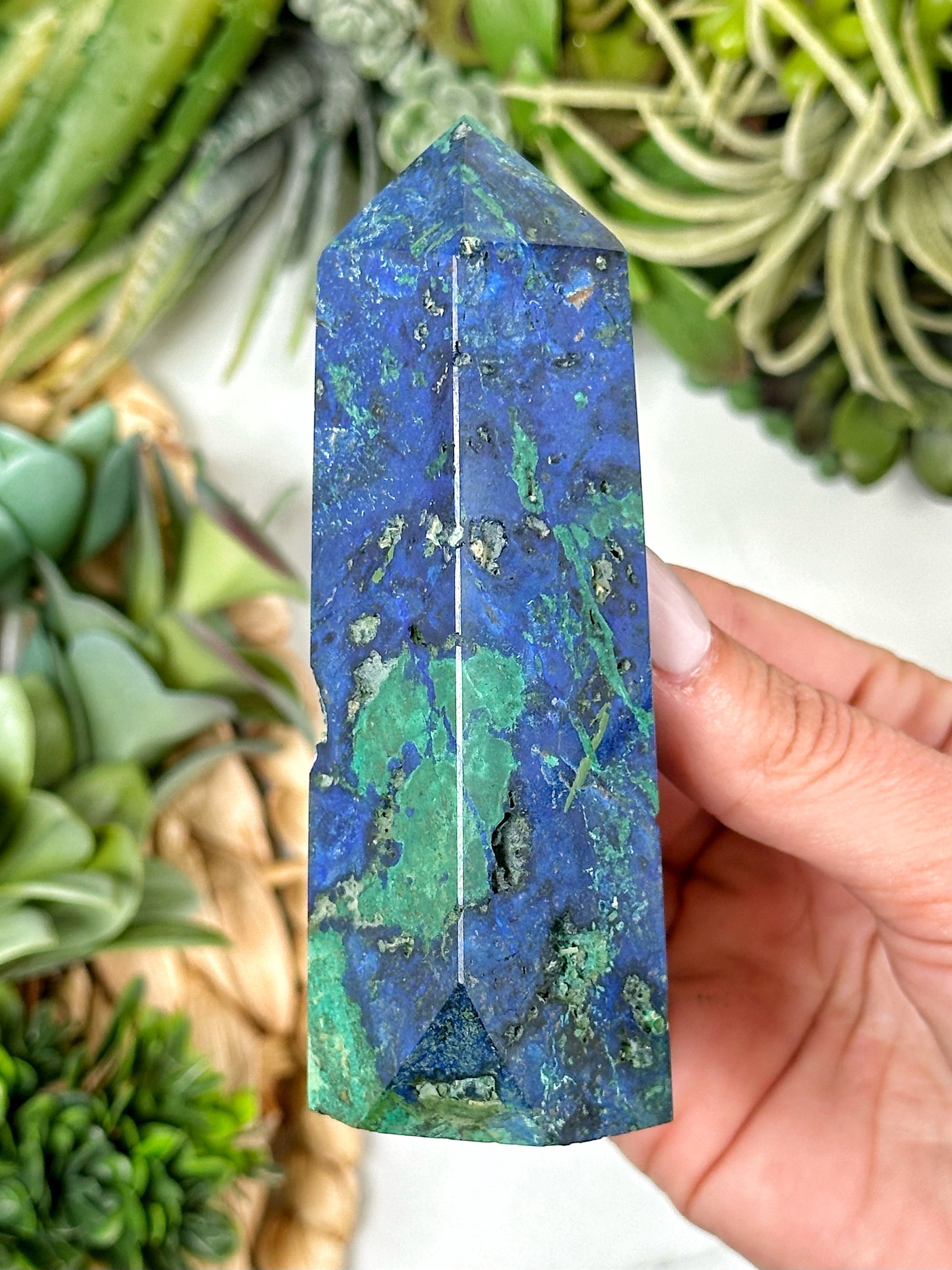 Azurite Malachite Tower - #1