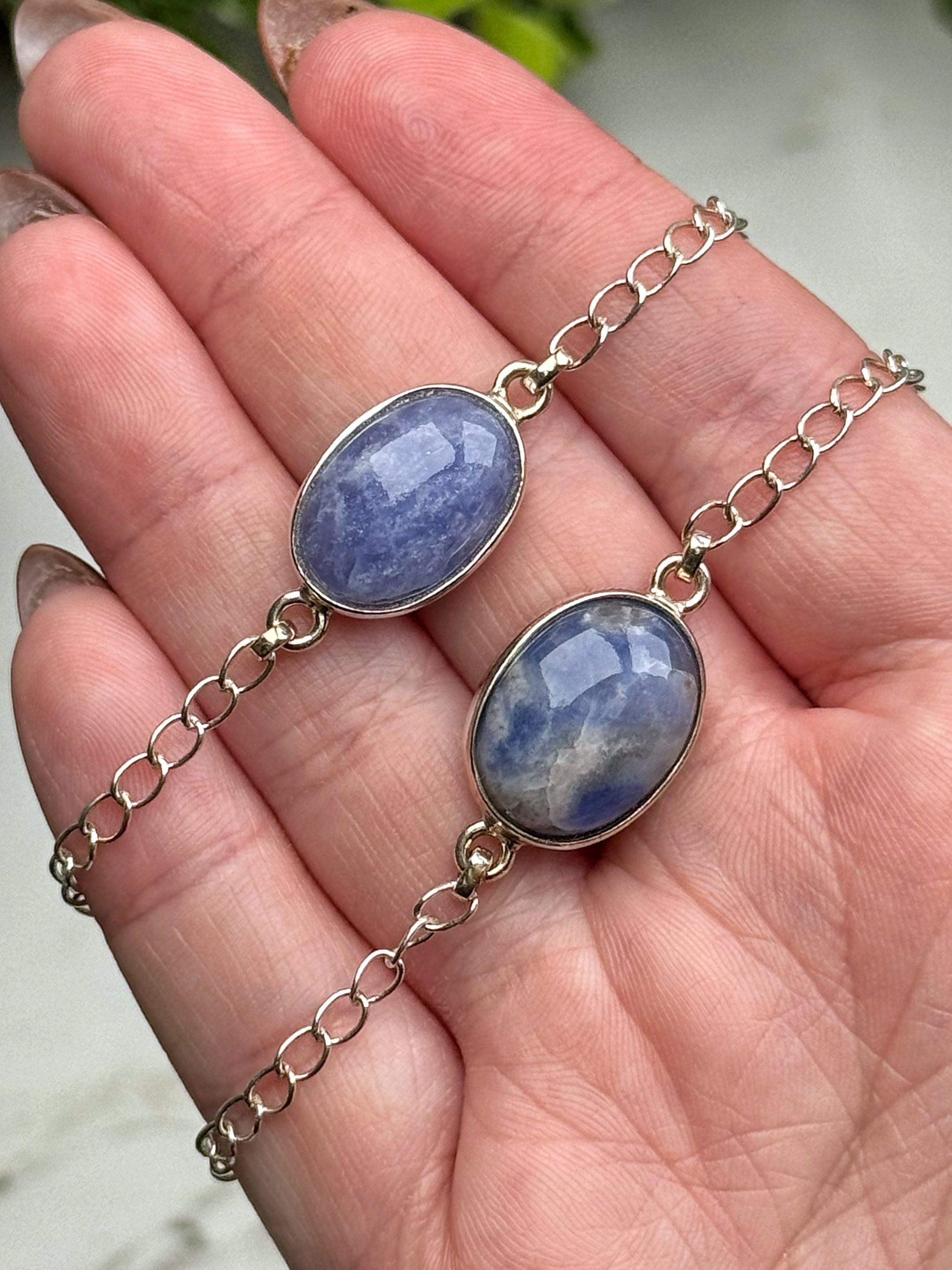 Hackmanite Bracelets - Heart, Throat, Third-Eye & Crown Chakra - No. 70
