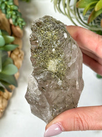 Raw Epidote in Quartz - #1