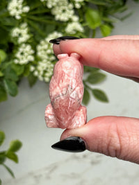 Rhodochrosite Owl - #2