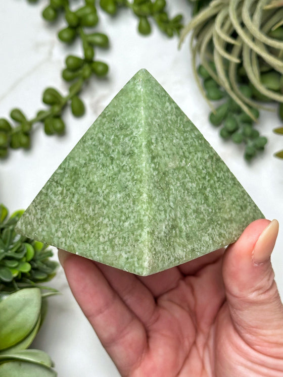Green Grossular Garnet Pyramid - #2