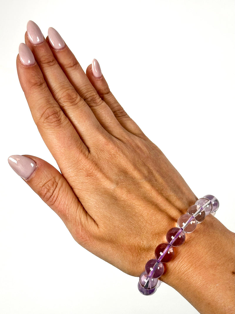 RARE Gem Lavender Moon Rose Quartz Bracelet - #1
