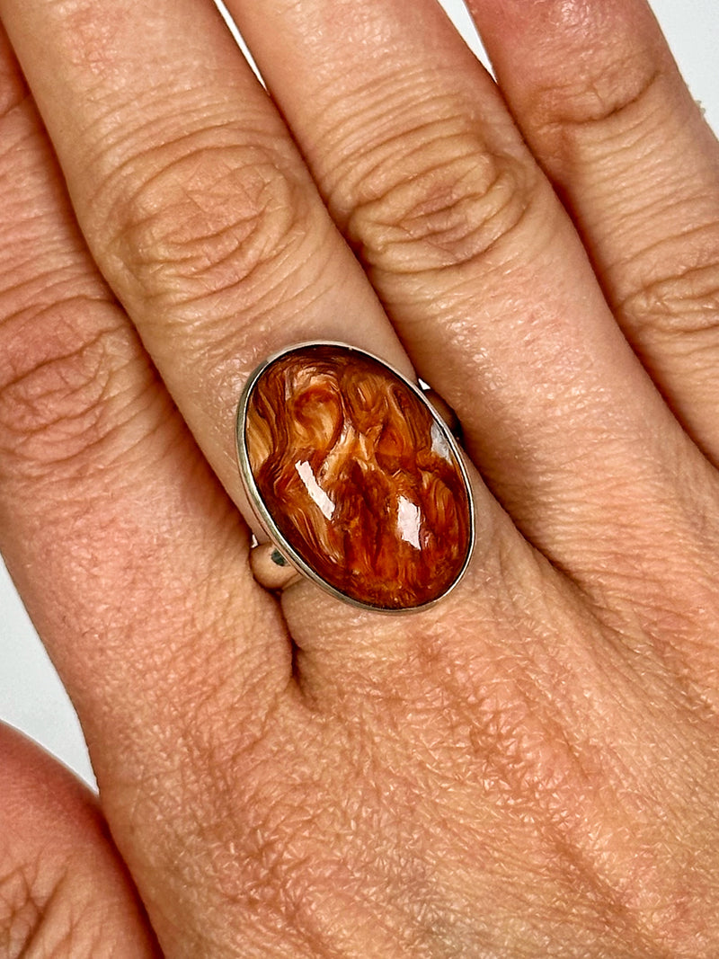 Orange Opal Ring - #1