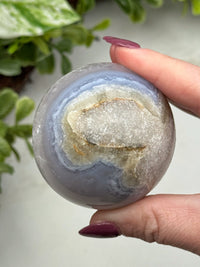 Druzy Blue Lace Agate Sphere - #11