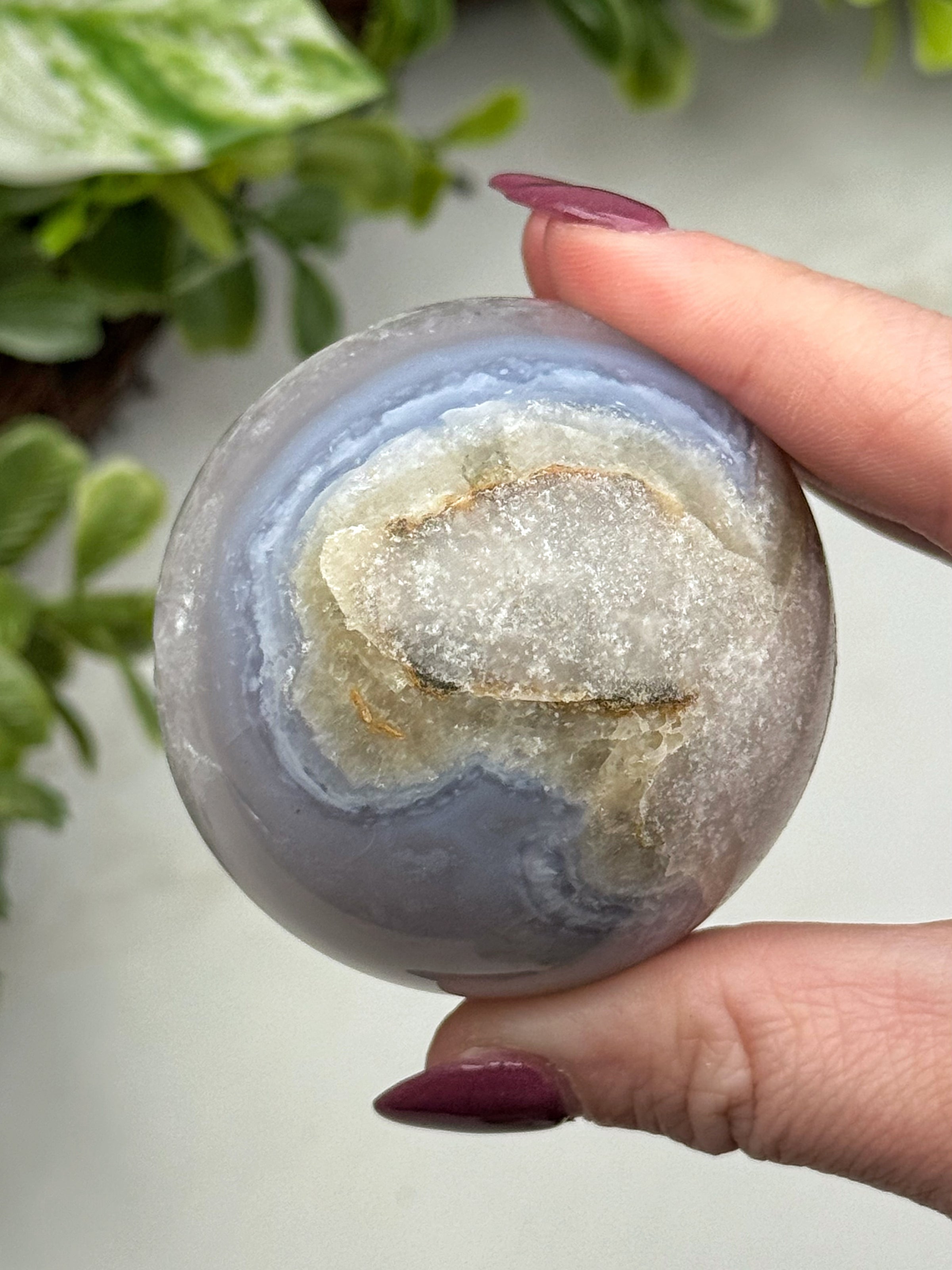 Druzy Blue Lace Agate Sphere - #11