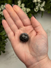Black Moonstone with Sunstone Sphere - #5