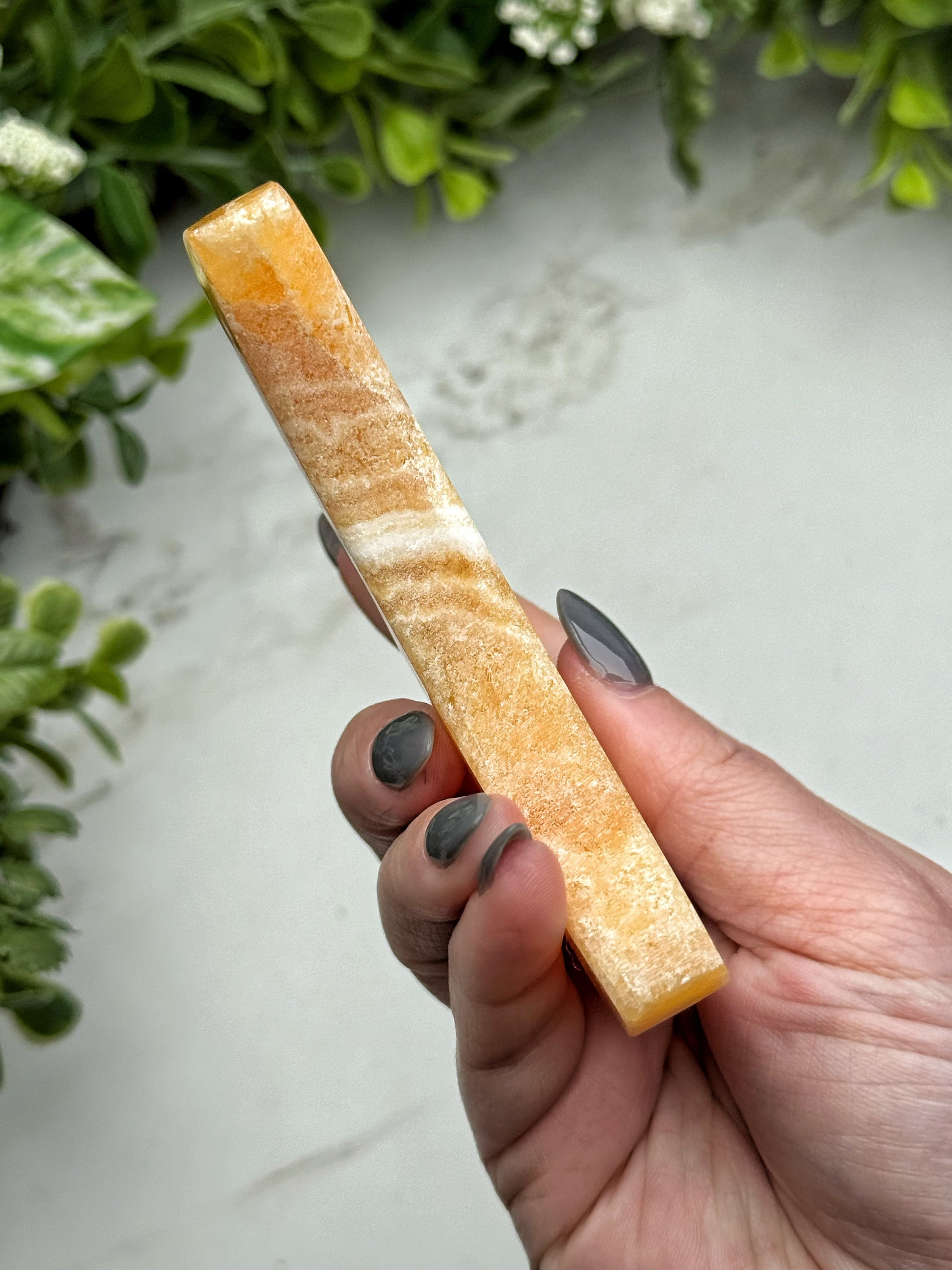 Orange Calcite Moon - #11