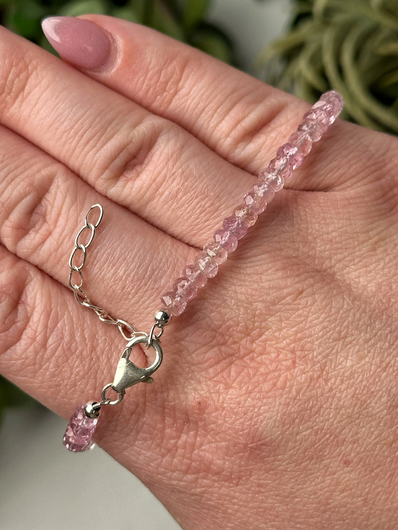 Faceted Pink Topaz Bracelet - #2