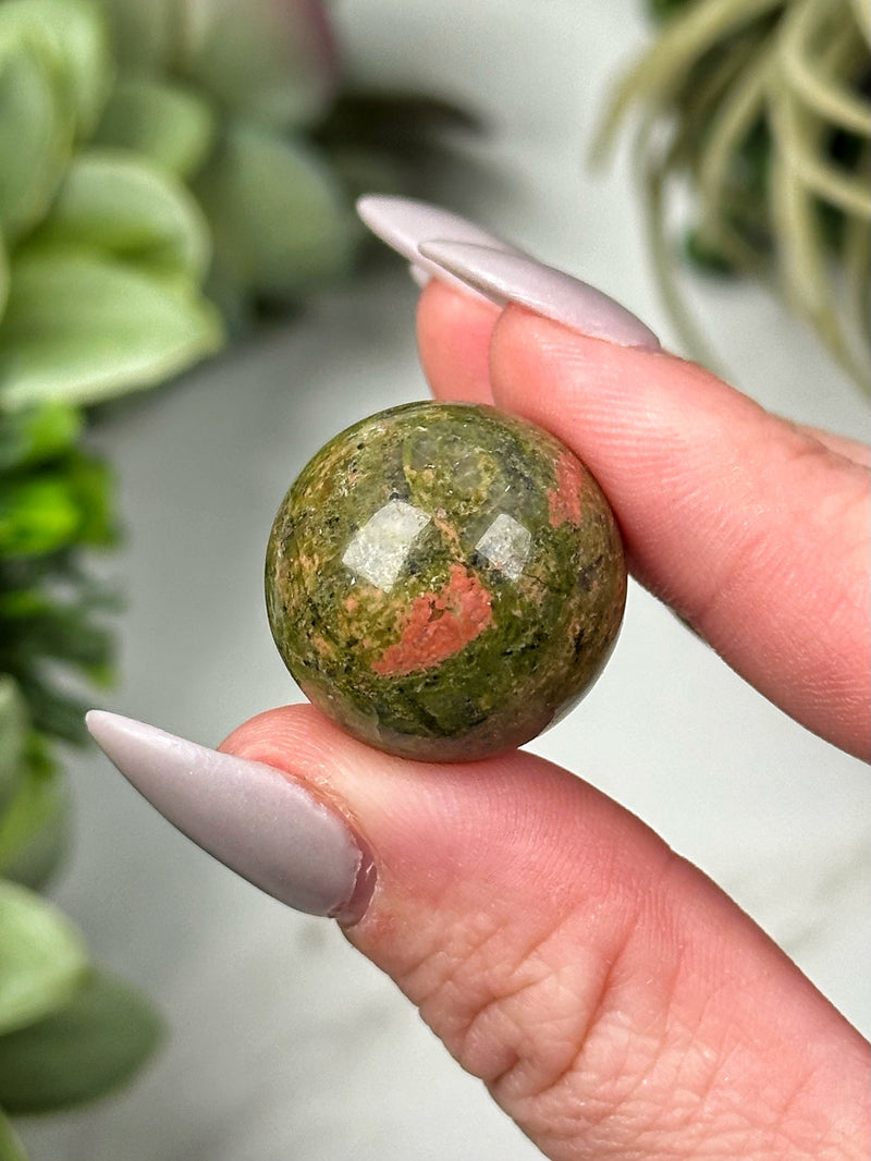 Unakite Mini Spheres - Heart Chakra - No. 29