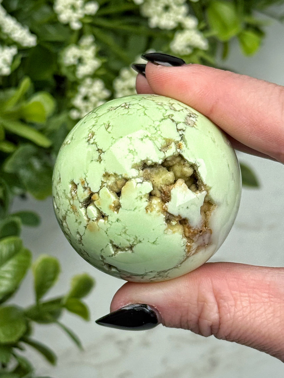 Chrysoprase Sphere - #1