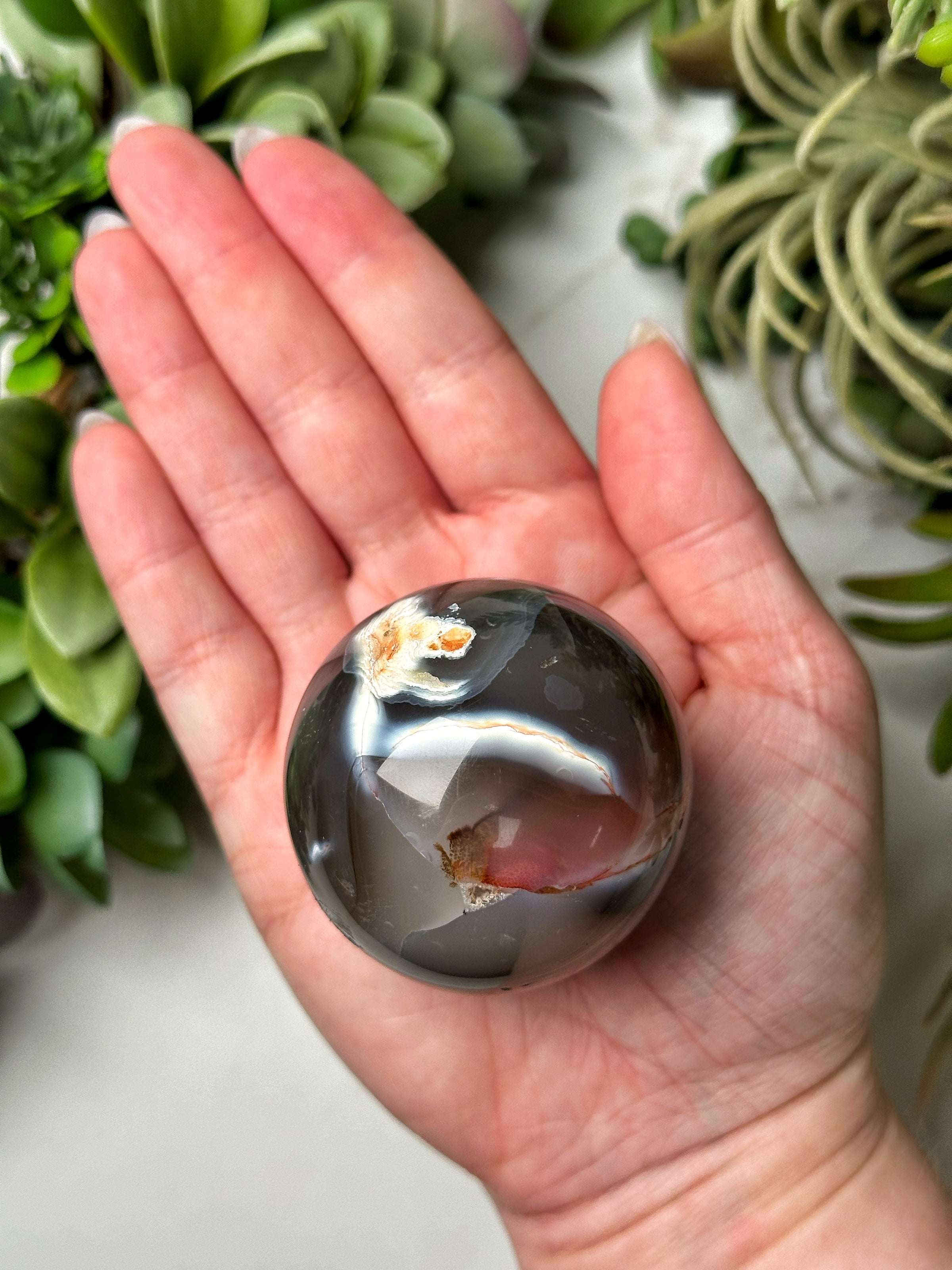 Orca Agate Sphere - #18