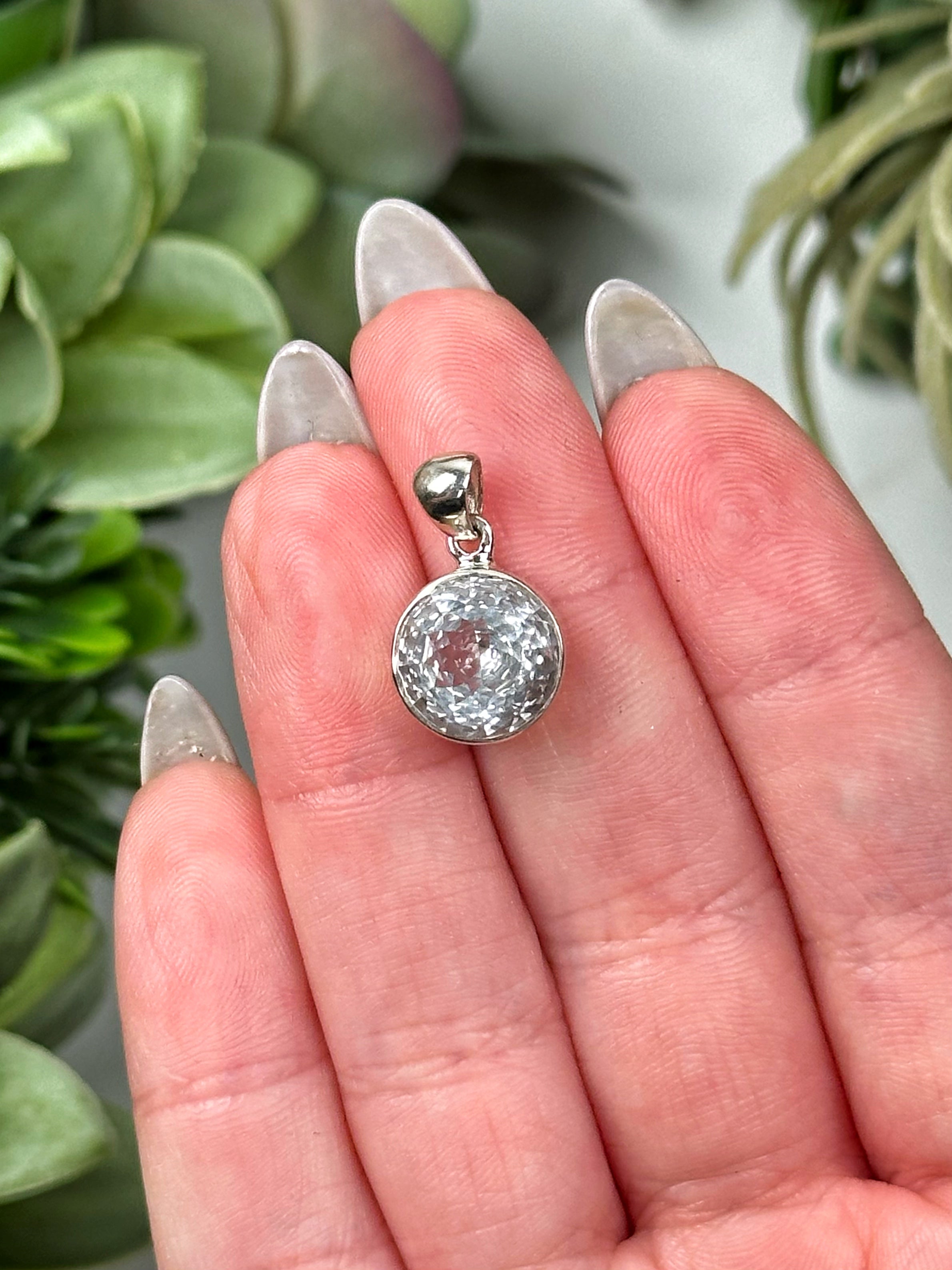 Faceted Herkimer Diamond Pendant - #3