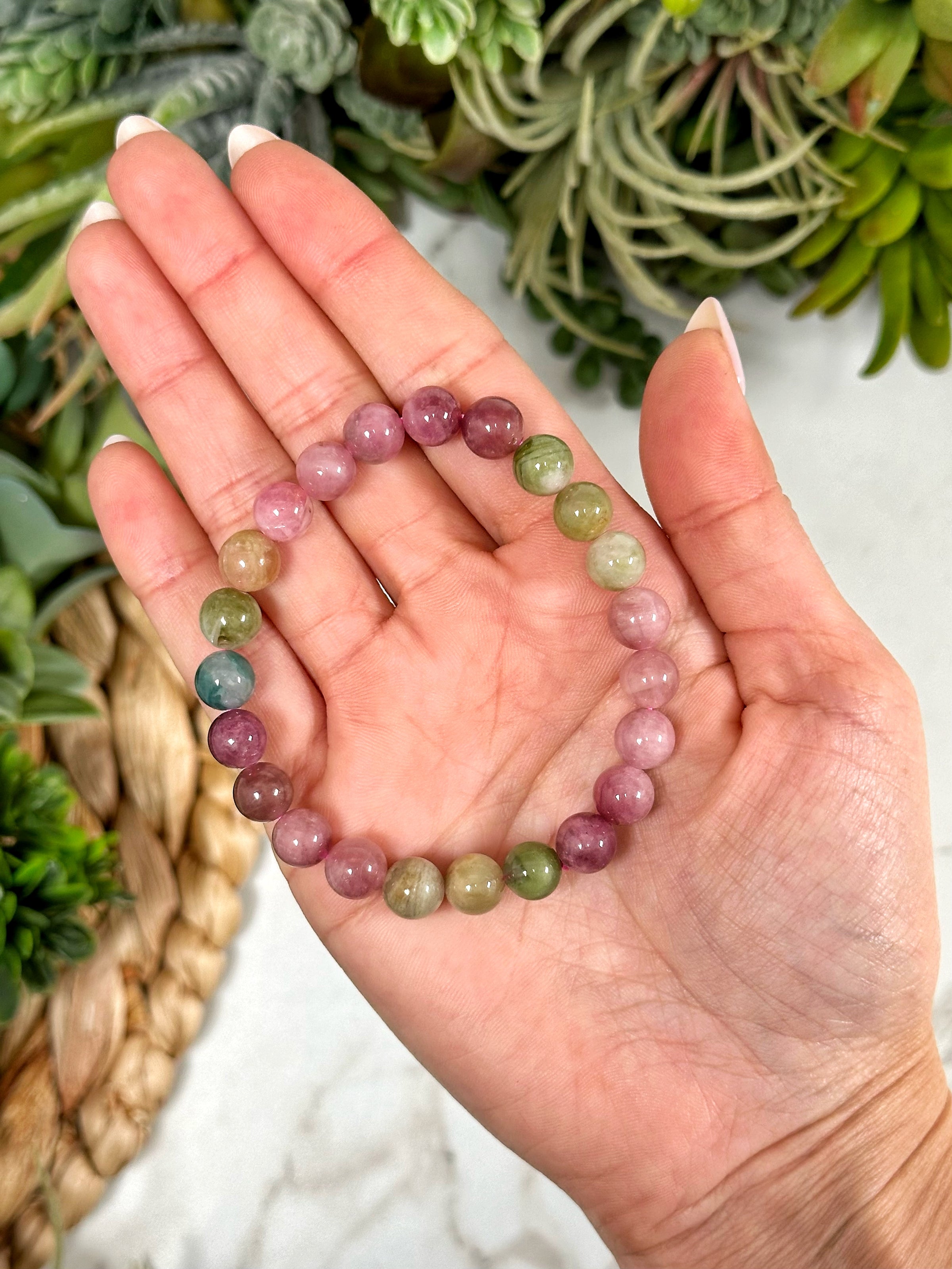 Watermelon Tourmaline Bracelet - #1