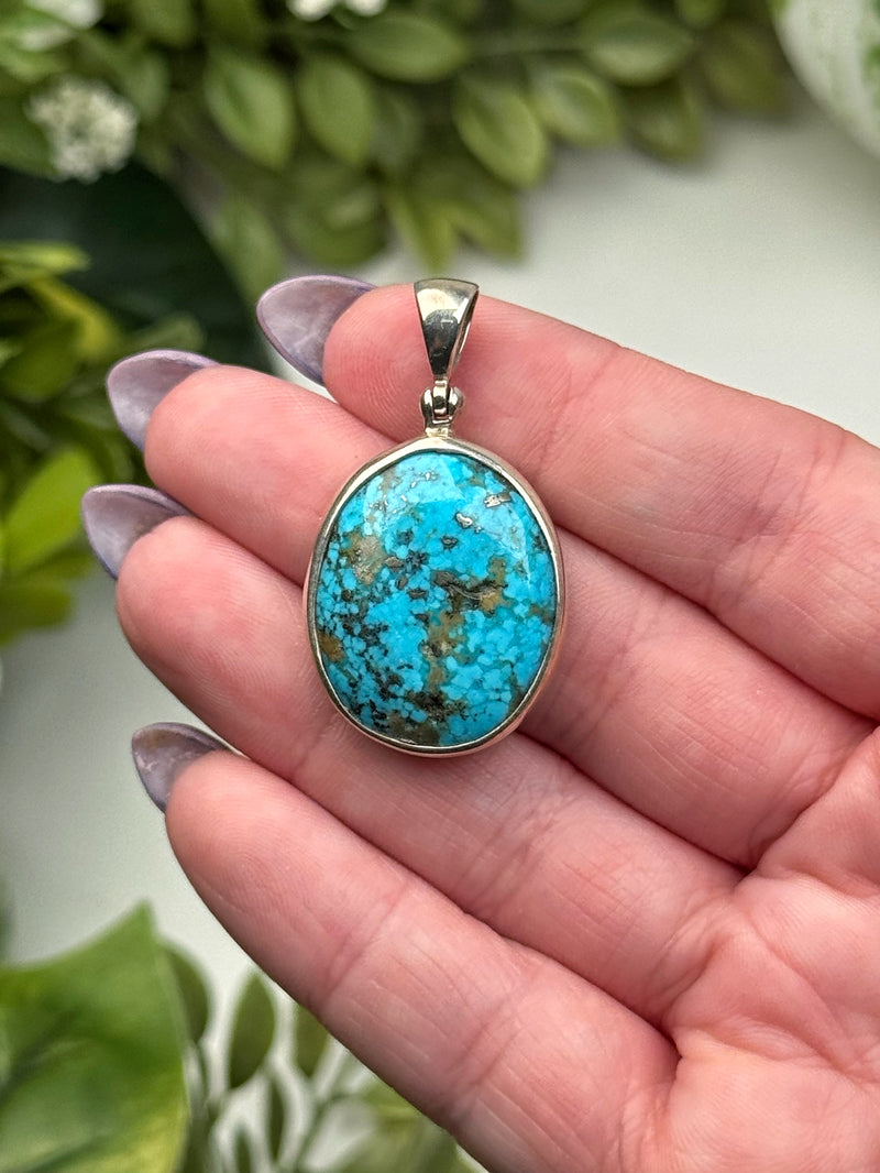 Turquoise with Pyrite Pendant - #2