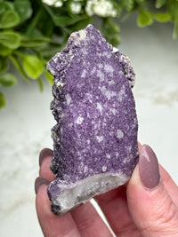 Purple Fluorite on Quartz - #10